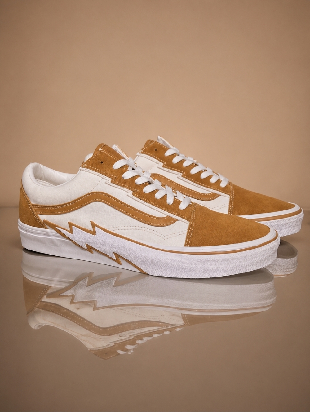 Vans Old Skool Bolt Cathay Spice Brown White Men’s 11.5 Women’s 13 New